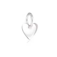 Pendentif argent rhodié coeur miniature