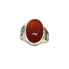 Bague touareg ovale cornaline rouge - vue V1