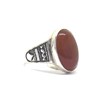 Bague touareg ovale cornaline rouge - vue V2