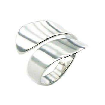 Bague en argent anneau spirale