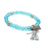 Bracelet perles cristal et breloque papillon - vue V1