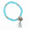 Bracelet perles cristal et breloque papillon - vue V2