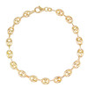Bracelet Femme Or Jaune - Maille Grain de Café - vue V1