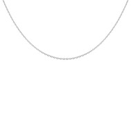 Collier Chaine Forçat Diamantée - Or Blanc - Femme ou Enfant
