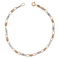 Bracelet Or Bicolore - Grain de Café - Femme