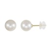 Boucles d'Oreilles Perles de Culture 0.80cm - Or Jaune - Femme ou Enfant - vue V1