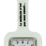 Montre Infirmière KRAZY NURSE bracelet Silicone Blanc