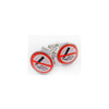Boutons de manchette, No Smoking, Interdiction de fumer - vue V2