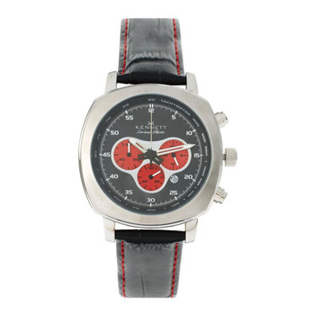 Montre, Kennett, Challenger black and red chronograph