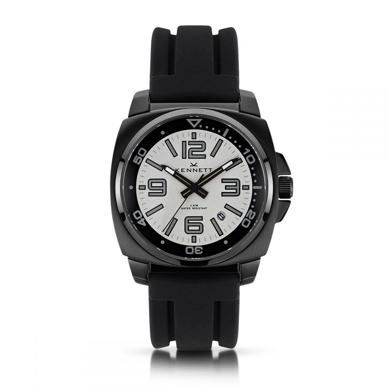 Montre Kennett Valour, Blanc sur noir