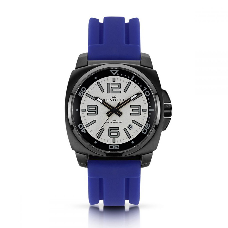 Montre Kennett Valour, Blanc sur bleu