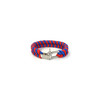 Bracelet, tissé paracorde Zig Zag Rouge et Bleu - vue V1