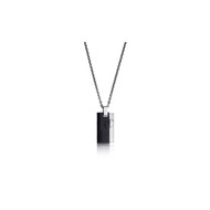 Collier Homme Time Force Acier Noir