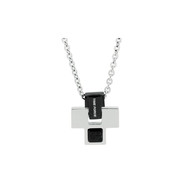 Collier Homme Time Force Acier Noir