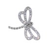 Pendentif Argent 925 Rhodié Libellule Ailes Ajourées et Strass - vue V1