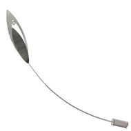 Broche Feuilles Argent et Argent Oxydé et Strass