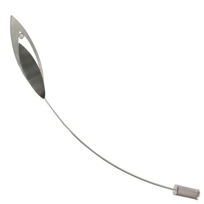 Broche Feuilles Argent et Argent Oxydé et Strass - vue V1