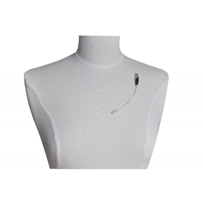 Broche Feuilles Argent et Argent Oxydé et Strass - vue V4