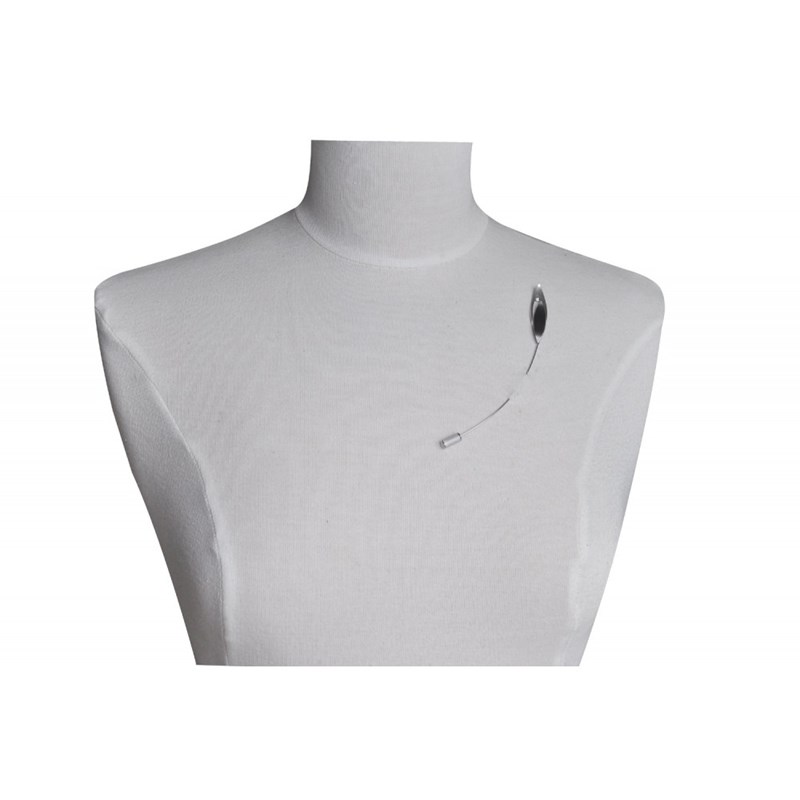 Broche Feuilles Argent et Argent Oxydé et Strass - vue V4