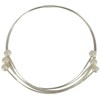 Collier Ras de Cou Fils d'Argent 925 et 6 Perles Blanches - vue V1