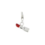 Charms Argent 925 - Rouge à Lèvres - Rouge et Argent