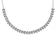 Collier Argent 925 Rhodié Laurier