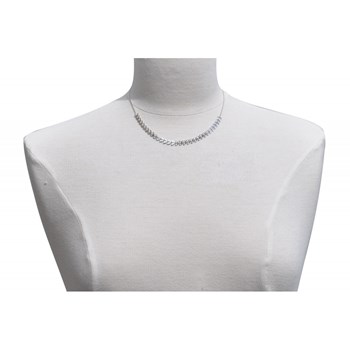 925 Rhodium Zilveren Laurier Ketting