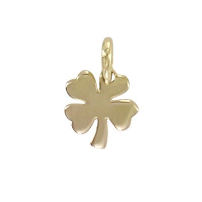 Pendentif Trèfle Porte-bonheur - Plaqué Or 750/000 - Femme - Chaîne En Option
