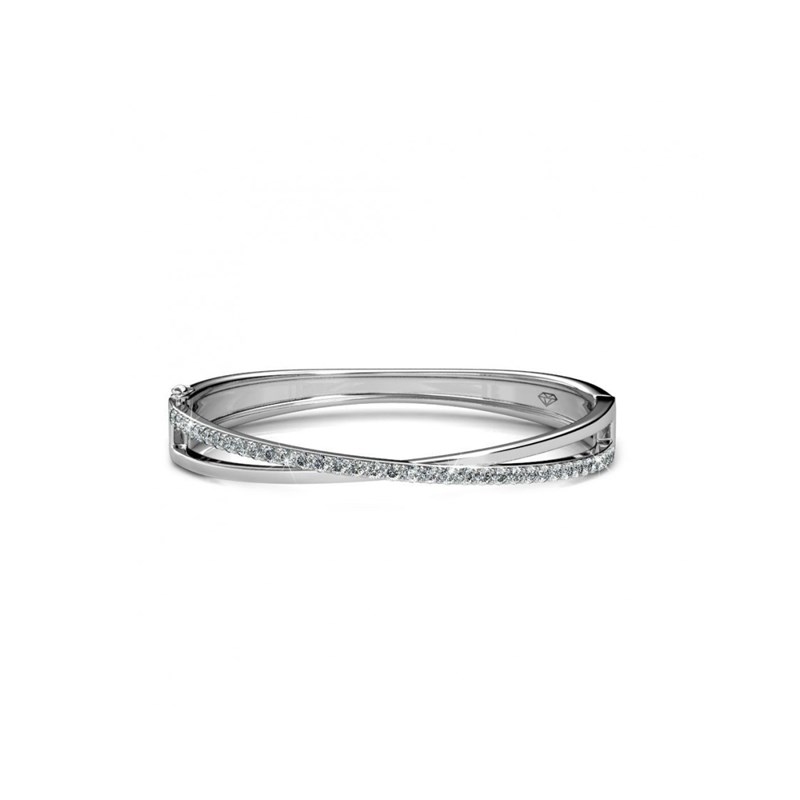 Bracelet Criss Bangle - Argenté et Cristal