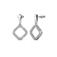 Boucles d'oreilles Irina - Argenté et Cristal