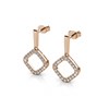Boucles d'oreilles Irina - Or Rosé et Cristal - vue V4