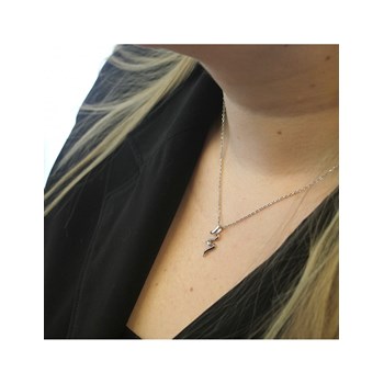 Spiral Pendant - Silver and Crystal