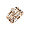 Bague Solar - Or Rosé et Cristal - vue V4