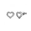 Boucles d'oreilles Zeal - Argenté et Cristal - vue V1
