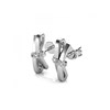 Boucles d'oreilles Luminous Bow - Argenté et Cristal - vue V3