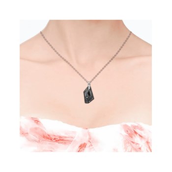 Pendentif Silver Night - Argenté et Noir