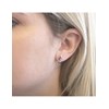 Boucles d'oreilles Spiral - Argenté et Cristal - vue V2