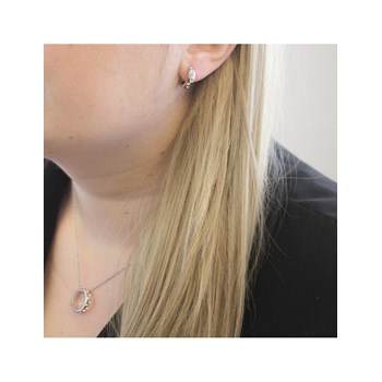 Boucles d'oreilles Joy - Argenté et Cristal