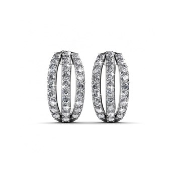 Elegante Oorbellen - Zilver en Kristal