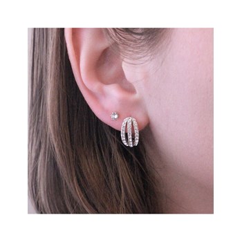 Elegante Oorbellen - Zilver en Kristal