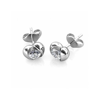 Simply Love Oorbellen - Zilver en Kristal