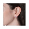 Boucles d'oreilles Roxy  - Argenté et Cristal - vue V3