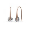 Boucles d'oreilles Classy - Or Rosé et Cristal - vue V1