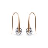 Boucles d'oreilles Classy - Or Rosé et Cristal - vue V3