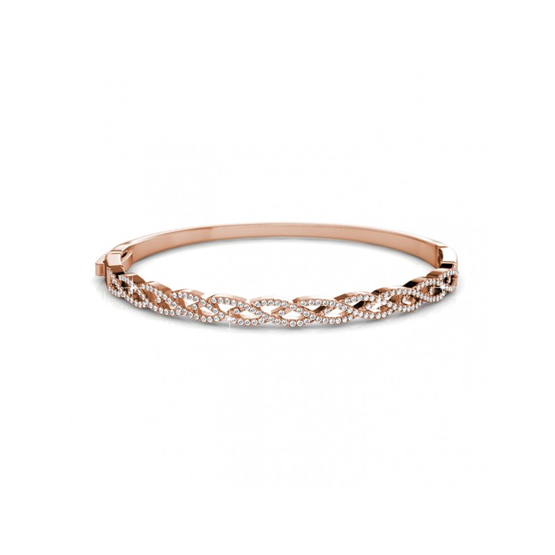 Bracelet Braided  - Or Rosé et Cristal - vue 3