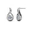Boucles d'oreilles Wavvy - Argenté et Cristal - vue V1
