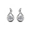 Boucles d'oreilles Wavvy - Argenté et Cristal - vue V2