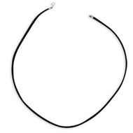 Collier imitation cuir avec fermoir argent 40cm