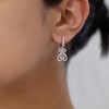 Boucles D'oreilles Argent Logo Orus Rhodié - vue V2