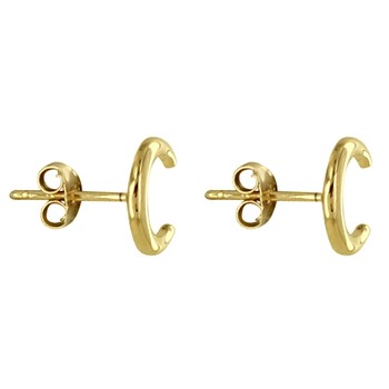 Vergulde Halve Maan Oorbellen